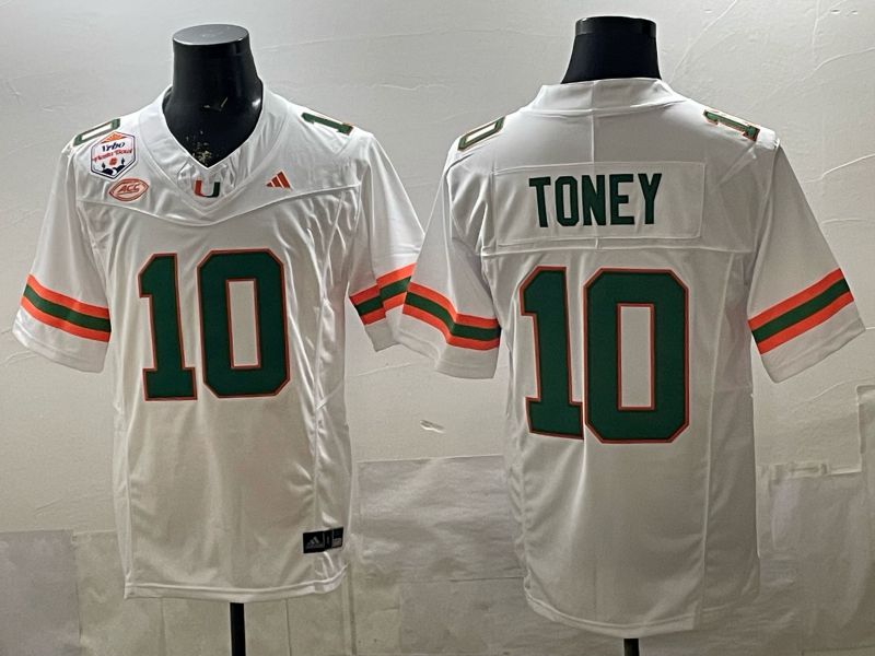 Men 2026 Miami Hurricanes #10 Toney White 3th generations Nike Limited NCAA Jersey 014